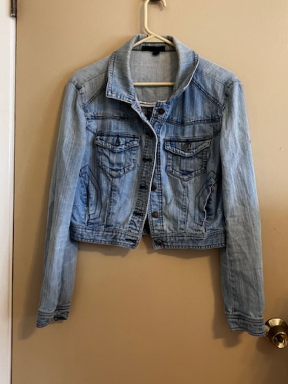 Soft Denim Distressed Jean Jacket